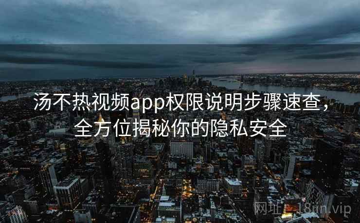 汤不热视频app权限说明步骤速查，全方位揭秘你的隐私安全