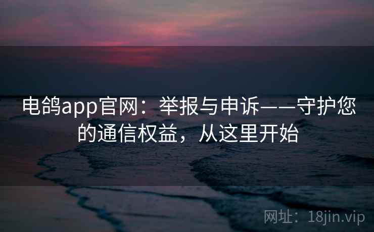 电鸽app官网：举报与申诉——守护您的通信权益，从这里开始