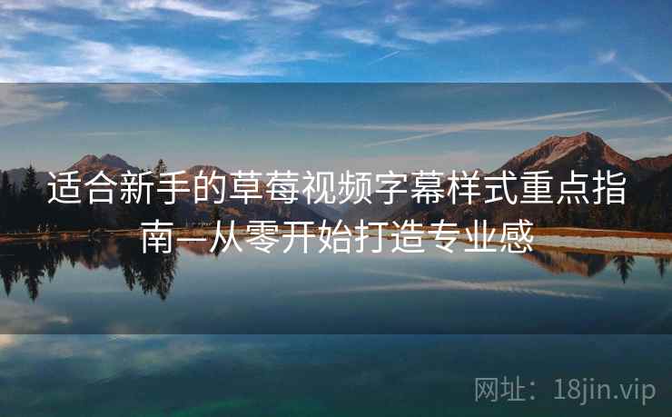 适合新手的草莓视频字幕样式重点指南—从零开始打造专业感