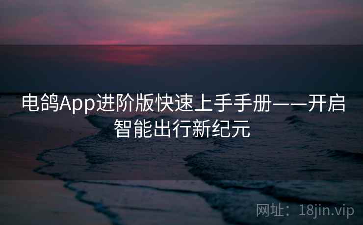 电鸽App进阶版快速上手手册——开启智能出行新纪元